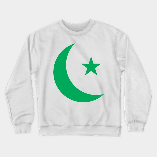 Islam Crescent Moon Crewneck Sweatshirt by ahmadzakiramadhan